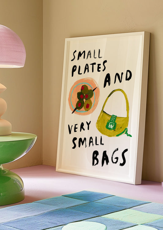 small plates and very small bags