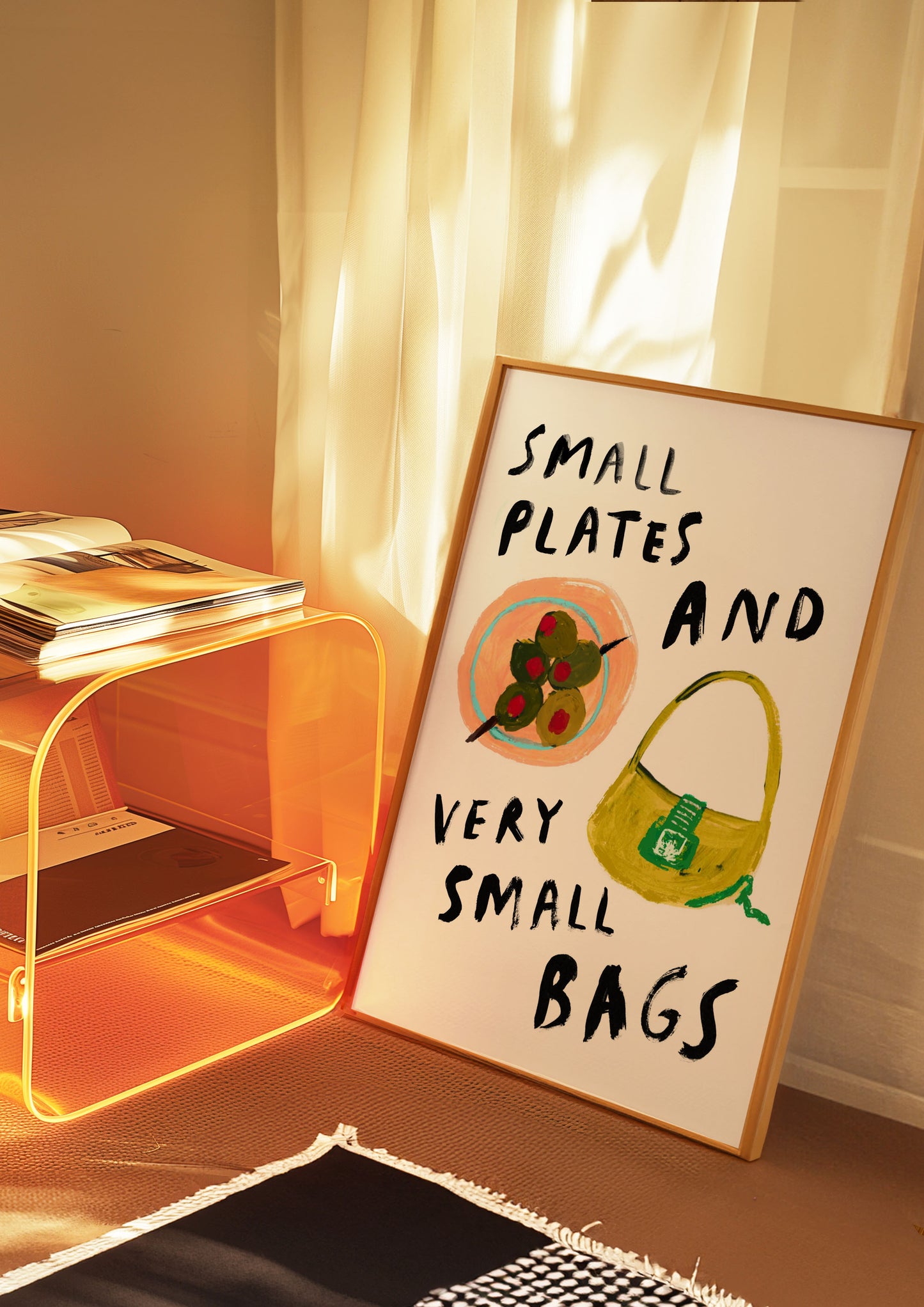 small plates and very small bags