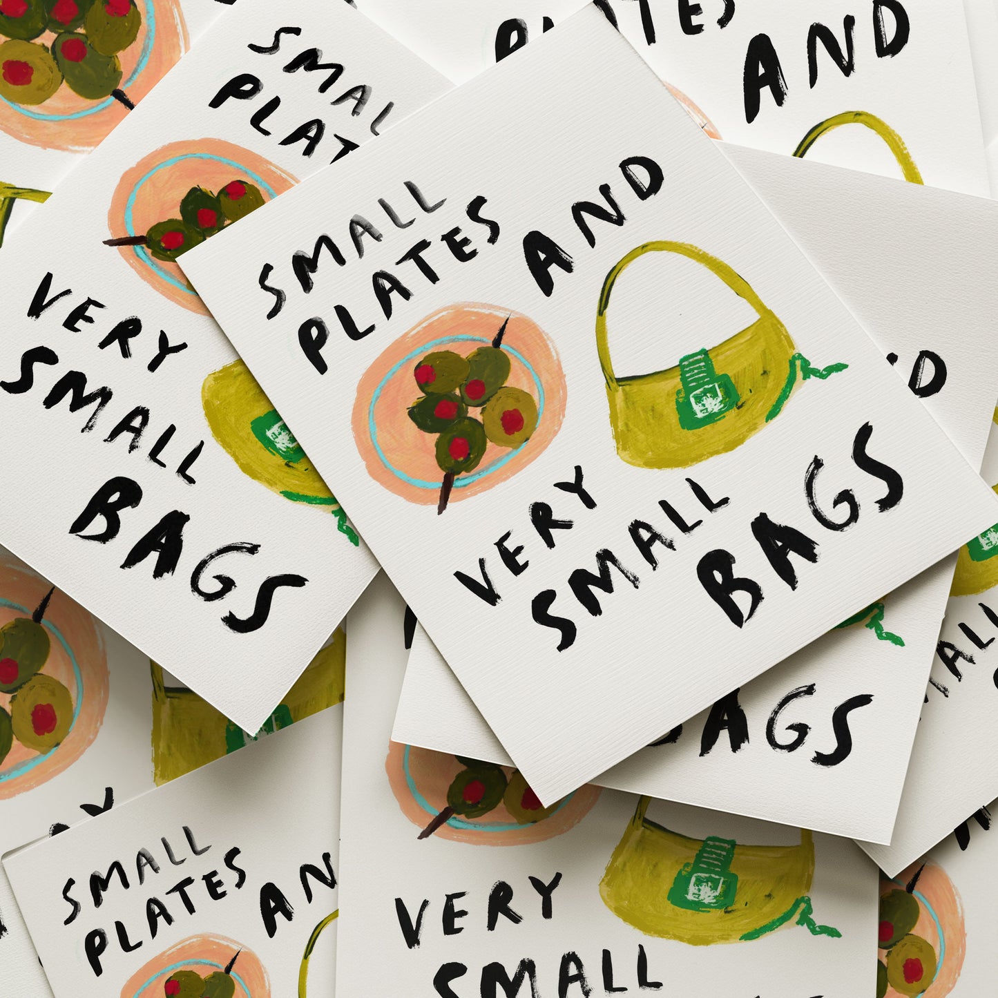 small plates and very small bags